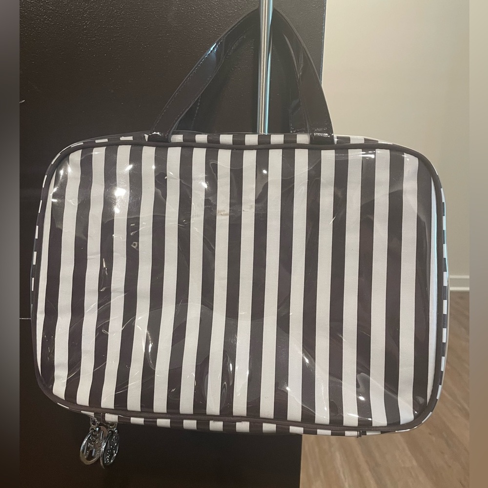 Henri Bendel Striped Cosmetic Bag